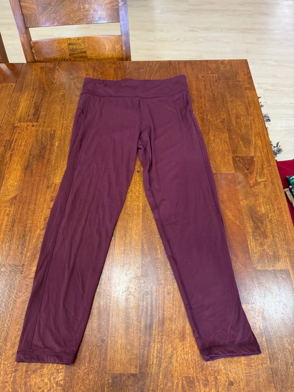 Lucky Brand Women's Dark Maroon Active Leggings